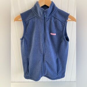 Vineyard Vines Vest Womens Small Blue Full Zip Fleece Jacket GUC